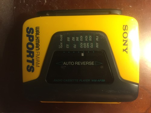 Vintage Sony Walkman Sports Am/fm Radio Cassette Wm-af59 Vintage Sony Walkman Sports Am/fm Radio Cassette Wm-af59