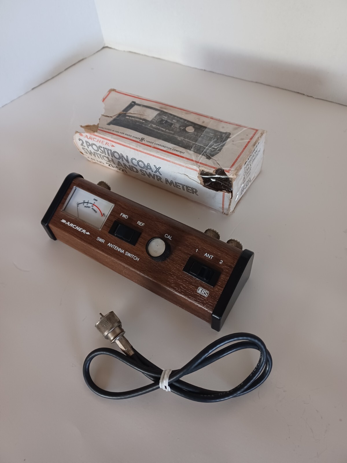 VTG ARCHER 2 POSITION COAX SWITCH AND SWR METER 21521 WITH ORIGINAL