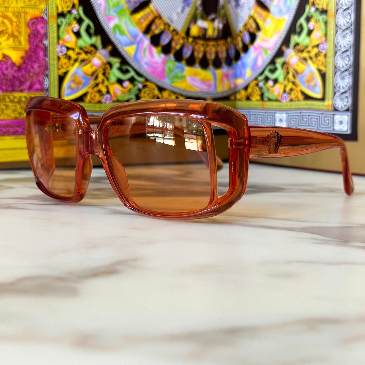 GIANNI VERSACE sunglasses 384 col 544 orange from F/W 2000/2001