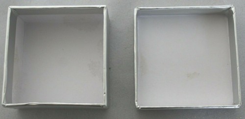 Packet of 4 Silver Small Gift/Jewellery Cardboard Boxes With Lids - Picture 4 of 5