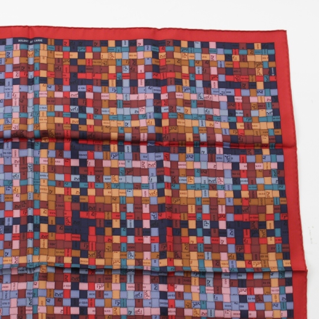 HERMES カレ90 BOLDUC AU CARRE HERMES Carre 90 Multicolor Bolduc au Carré Silk 100% from