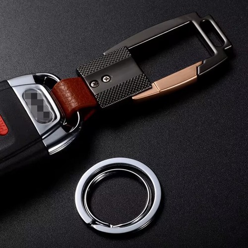FOB High-Grade Alloy Genuine Leather Keychain - Picture 8 of 20