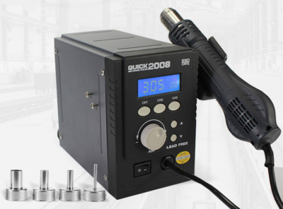 QUICK 2008 ESD Digital Display Hot Air soldering Hot Air Rework Station 220V