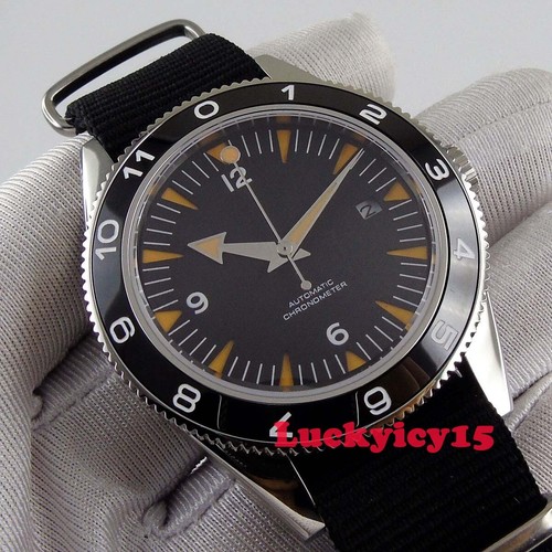 Luxury 41mm black dial sapphire crystal Miyota Automatic movement men's watch - Picture 5 of 13