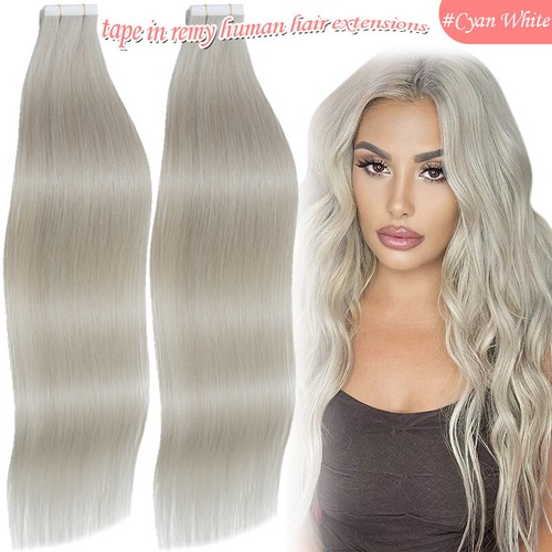 Russian Hair Tape In 100% Real Human Remy Hair Extensions Invisible Skin Weft - Picture 30 of 69