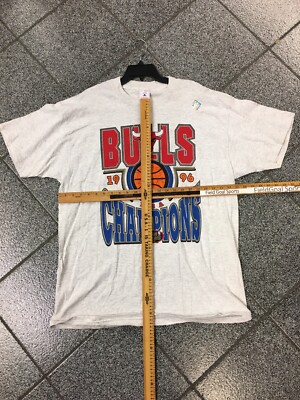 RARE T NEW VTG XL 90's NBA Chicago Bulls Champions 1996 NBA
