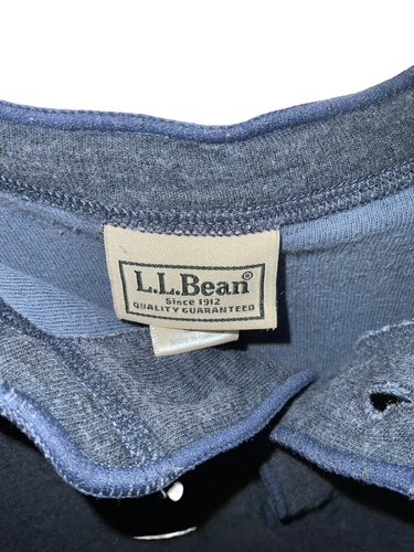 LL Bean Men's Two-Layer River Driver's Henley Shirt - Size LX Gray - 02037 EUC - Picture 4 of 8