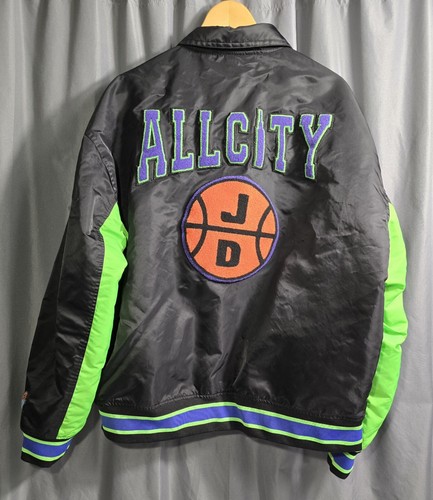 Just Don All City World NBA Basketball Varsity Jacket Black Men's Size Large - Picture 6 of 11