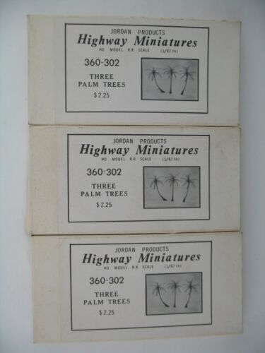 Jordan Products Highway Miniatures HO Kit 360-302: 3 Boxes, 3 Palm Trees each - Picture 1 of 5