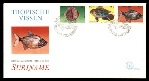 MayfairStamps Suriname FDC 1980 Tropical Fish Stamps - - Symphysodon Disco & Aeq