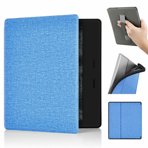 For Amazon Kindle Oasis 2/3 10th Leather Smart Case Magnetic Cover W/ Hand Strap - Picture 24 of 24