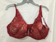 Adored By ADORE ME Red Layla PushUp Bra Padded Lace Adjustable Women U pick