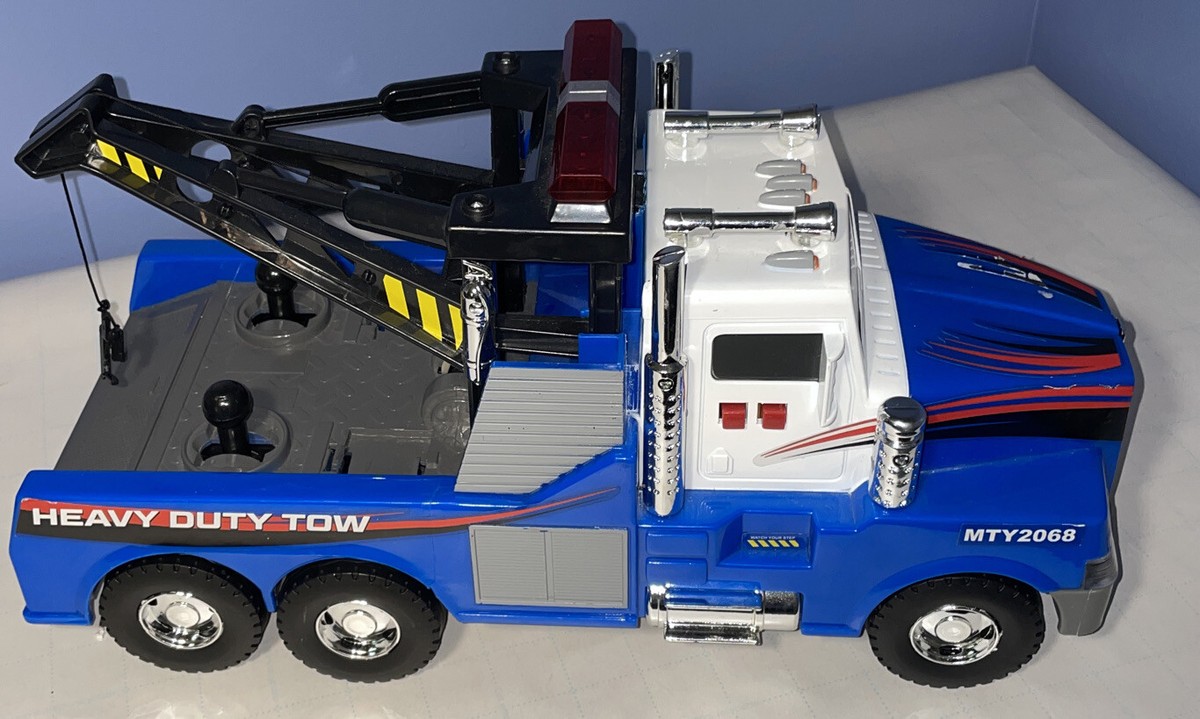 Mighty Fleet MOTORIZED Heavy Duty Tow Truck MTY2068 Lights and