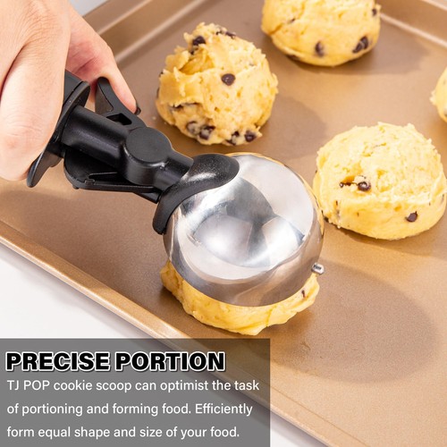 Ice Cream Scoop with Trigger 4.9 Tbsp Cookie Scoop for Baking 2.45 Oz Cookie ... - Picture 8 of 9