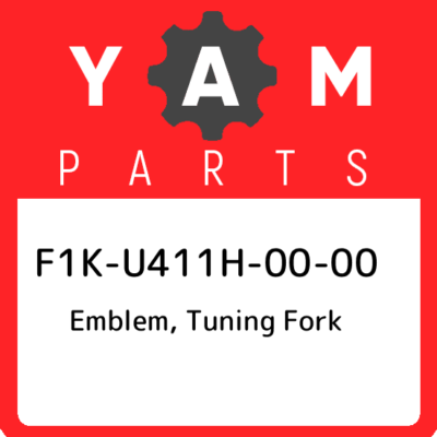 F1K-U411H-00-00 Yamaha Emblem, tuning fork F1KU411H0000, New