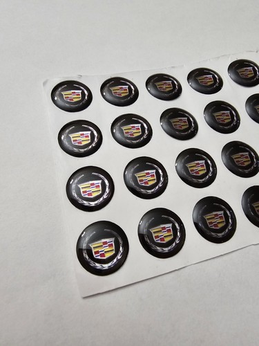CADILLAC 2pcs - 14mm Key Fob Emblem Sticker Remote Badges FAST SHIPPING