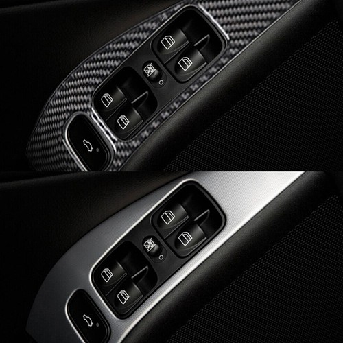 4Pcs Carbon Fiber Interior Glass Control Cover Trim Fit For Mercedes-Benz W203 - Foto 4 di 4