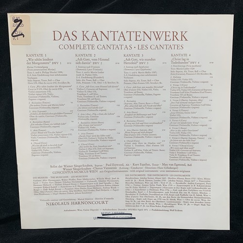 BACH Cantatas Volumes 1-35 - HARNONCOURT - TELEFUNKEN ST - 35 BOXES, 70-LPS - Picture 6 of 8