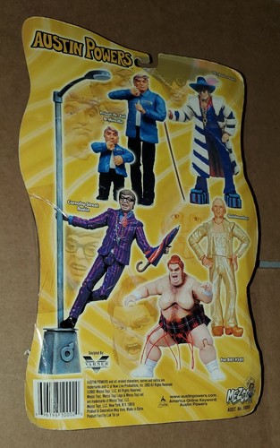 2002 Mezco 70er Austin Powers Actionfigur 6 Zoll Neu Beschädigtes Paket - Bild 2 von 3