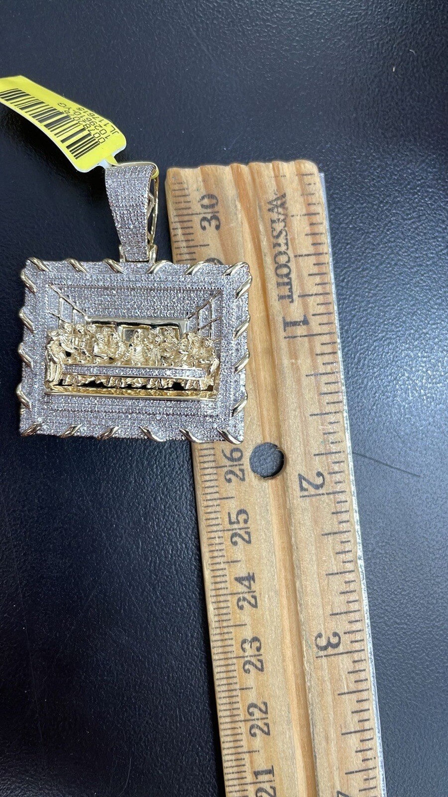 Sold Out 10k Solid Gold The Last Supper 1.33 Carat Natural Diamond Pendant image 4