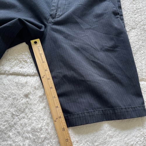 Volcom Men's Chino Shorts Size 29 Black 10" Inseam Striped Cargo Pocket Casual - Picture 14 of 14
