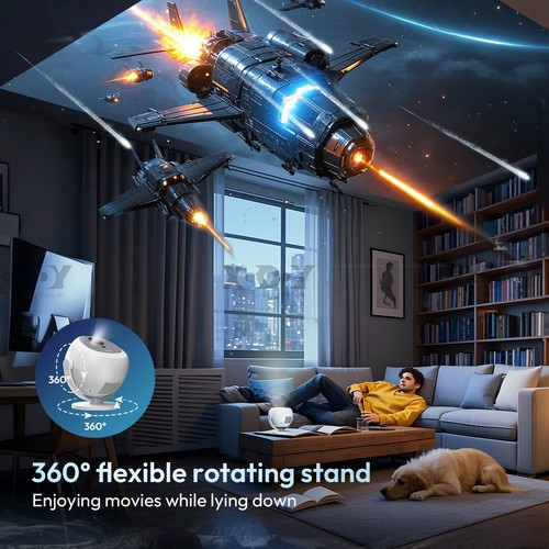 360° Native 720P Android-Projektor 4K Beamer Smart WiFi Bluetooth Büro-Heimkino - Bild 8 von 20