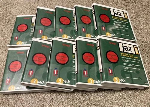 10 vintage iomega JAZ drive 1GB Disk - Formatted for Mac
