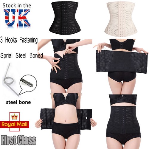 Women Tummy Waist Trainer Cincher Sweat Girdle Belt Trainer Body Shaper Slimming - Picture 3 of 13