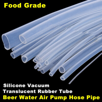 1M Hose Pipe Silicone Food Grade Rubber Tube  Clear Translucent Beer Milk Water 