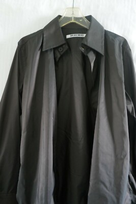 Dirk Bikkembergs Black Shirt Belgian Designer Made in Italy Silk 