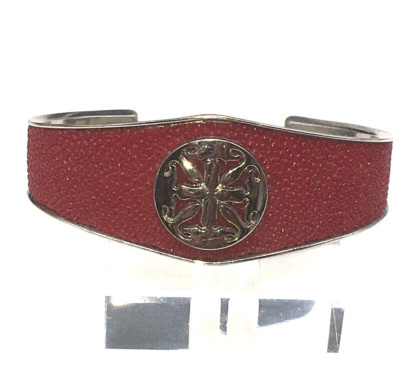 Rustic Cuff Silver Tone Monique Stingray Cuff Bracelet Small Bubble Pattern