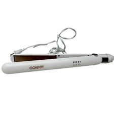 Conair Double Ceramic Flat Iron 1 Inch Flat Iron White Rose Gold Styling Tool