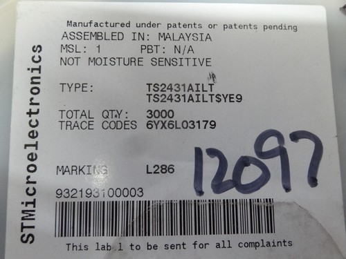 20x TS2431AILT SOT23 adjustable shunt voltage ref 1% L286 TS2431 - Picture 3 of 3