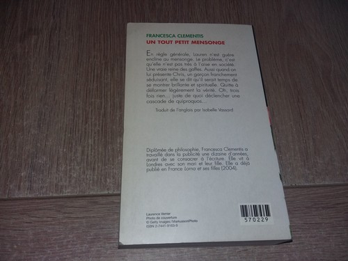 UN TOUT PETIT MENSONGE / FRANCESCA CLEMENTIS - Picture 3 of 3