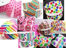 10 yards Grosgrain 7/8" Ribbon/Supply/Craft/bow/party/kids RY-Pick Design 41-50