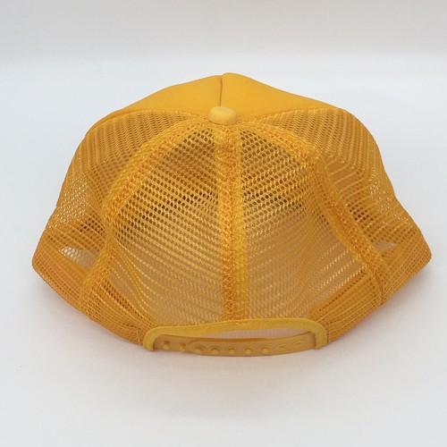 3M Automotive Trucker Cap Vintage Snap Back Hat Cap NEVER WORN Foam Mesh Yellow - Picture 4 of 11