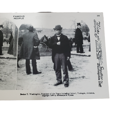 12/Lotto Personaggi Famosi 1978 Stereoscopio Scheda Stereoview SV Foto Presidente Booker - Foto 3 di 10