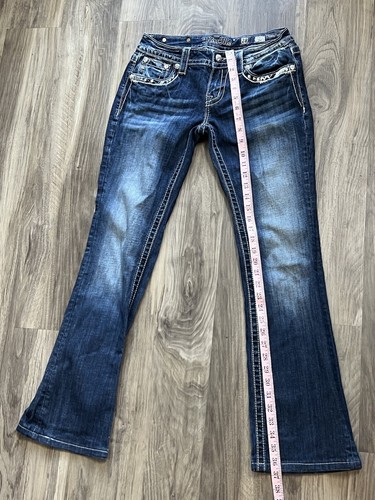 Pantalones de mezclilla Miss Me para mujer 28 Signature Boot Bling bolsillos Rock Y2K - Imagen 5 de 16