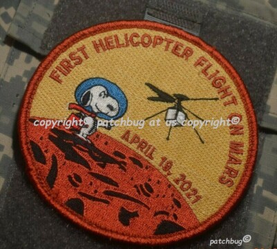 Jpl Traum Von Mighty Dinge Auf Mars Erste Hubschrauber Flug Vêlkrö Snoopy Patch