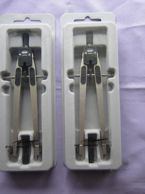 (2) BRAND NEW Alvin Q404A 6'' Compass Quick Action Silver Germany Drafting Art