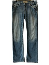 BKE Kate Bootcut Jeans Womens Size 30 x 35.5 Distressed Heavy Thread Stretch