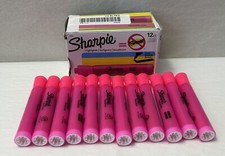 New Sharpie Accent Tank Style Highlighter Chisel Tip Fluorescent Pink 12-PACK