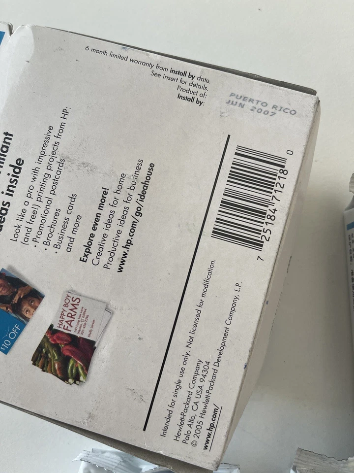 Juego completo de 2 cartuchos de tinta HP 56 57 combo para impresora HP7660 7755 - TINTA OEM - caducado Foto 2 de 2