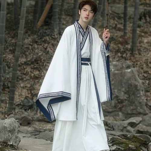 Hanfu Men Chinese Style Ming Dynasty Ancient Hanfu Folk Dress Swordsman Male - Picture 18 of 18