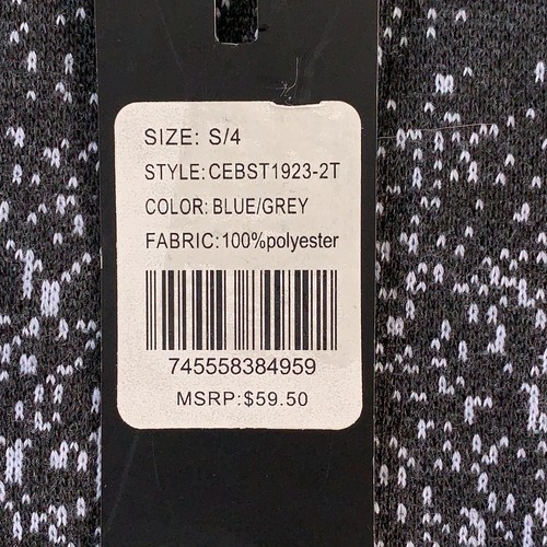 Elie Balleh Boys Size Small (4) Black Gray Faded Crew Neck Sweater NWT - Picture 3 of 10