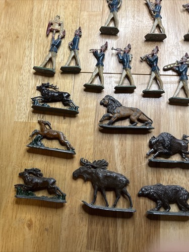 vintage painted lead toy soldier music band on bases 30 pieces, comes as a set. - Picture 4 of 14