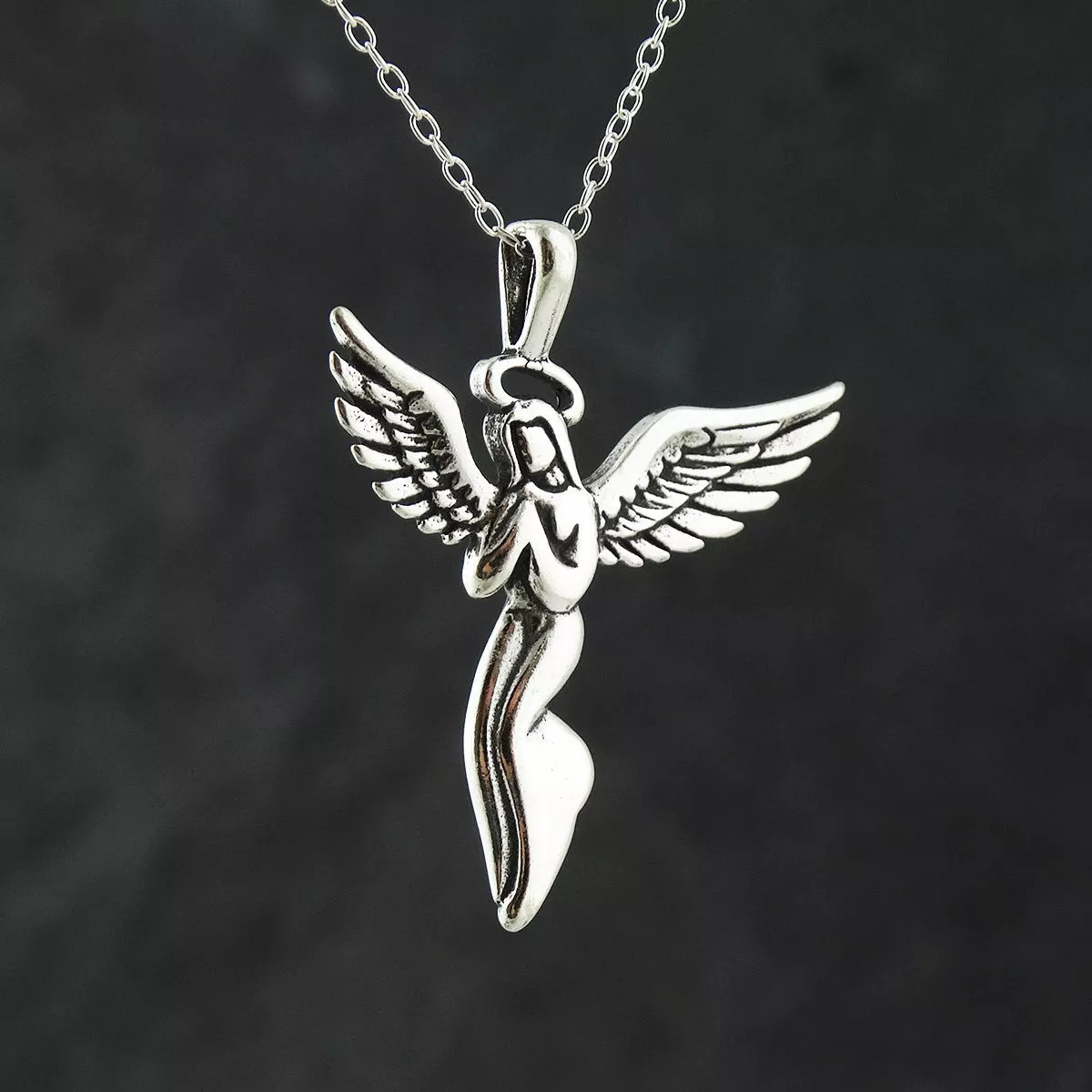 Guardian Angel Necklace 925 Sterling Silver Pendant Angels