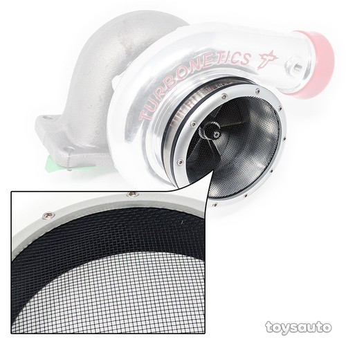 Rev9 Turbo Chager 4" Inlet Grill Protector Guard Cover w/ Clamp - Silver - Picture 2 of 3