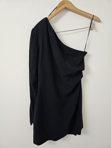 Rag & Bone Black One Shoulder Asymmetric Crepe Mini Dress US6 UK10 Party BNWT - Picture 10 of 13