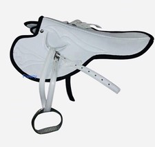 New Synthetic Exercise Racing Horse Saddle with Stirrup Sizes 14"15"16"17"18"